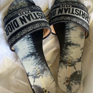 Dior Dway slides. Comes in original box with bags.